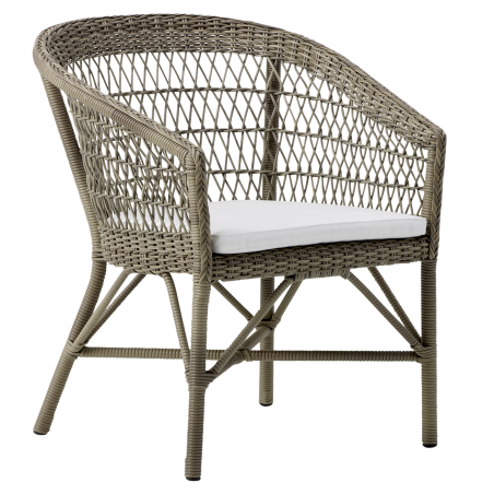 Chaise repas Emma empilable coussin inclus