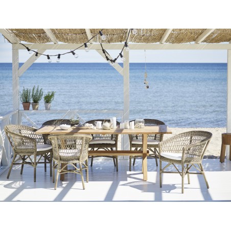 Chaise repas Emma empilable coussin inclus