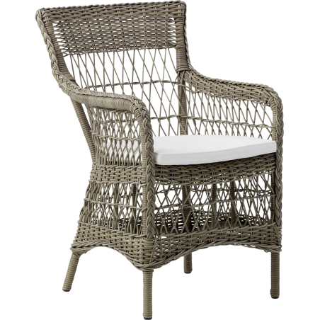 Fauteuil repas de jardin Marie coussin inclus