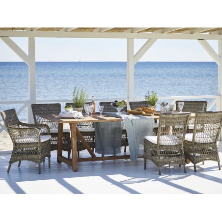 Fauteuil repas de jardin Marie coussin inclus