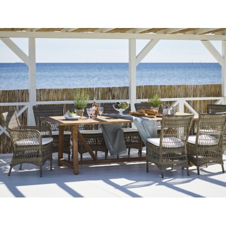 Fauteuil repas de jardin Marie coussin inclus