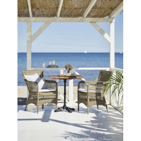 Fauteuil repas de jardin Marie coussin inclus