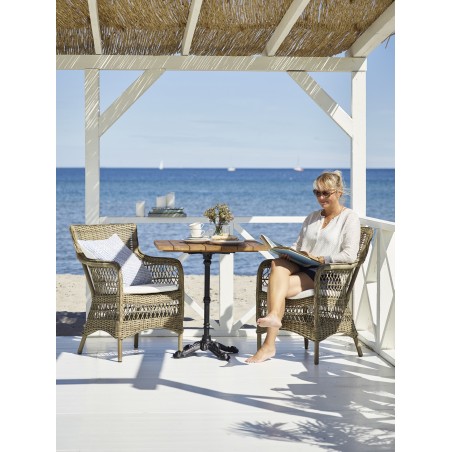 Fauteuil repas de jardin Marie coussin inclus
