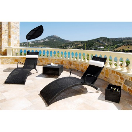 Bain de soleil Héléna avec tétière outdoor