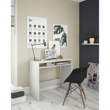 Bureau FOBUR8310 fixe avec tablette blanc