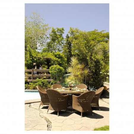 Fauteuil San Marino dossier rond avec coussin