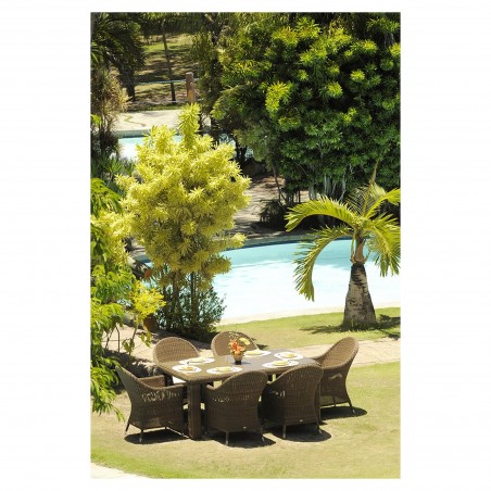 Fauteuil San Marino dossier rond avec coussin