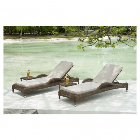 Bain de soleil réglable San Marino avec coussin