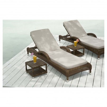 Bain de soleil réglable San Marino avec coussin