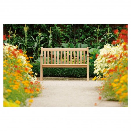 Banc Broadfield dossier ergonomique en mahogany