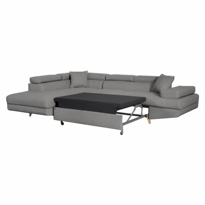 Canapé d'angle Rio convertible gauche avec pied bois