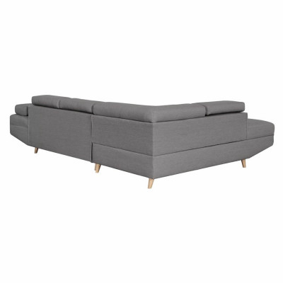 Canapé d'angle Rio convertible gauche avec pied bois