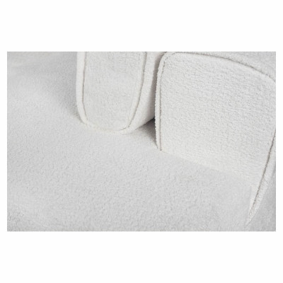 Canapé d'angle Imperial gauche convertible en tissu bouclette avec 2 coffres