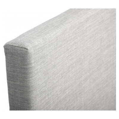 Cadre de lit scandinave Bjorn en tissu avec pieds en bois