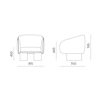 Fauteuil lounge Nido en chêne