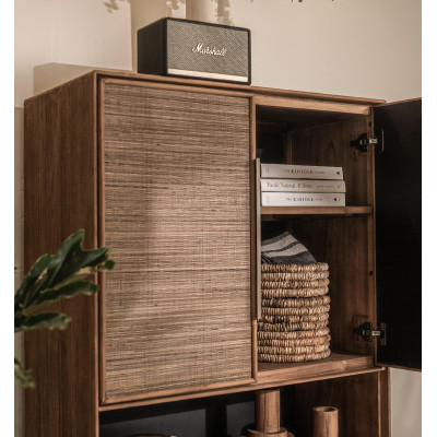 Armoire Grace avec 4 portes et 1 étagère ouverte