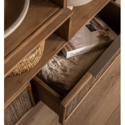 Armoire Grace avec 3 portes coulissantes 2 tiroirs