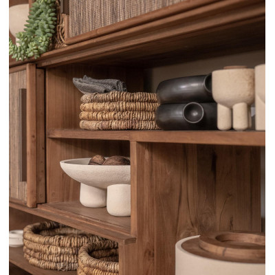 Armoire Grace avec 3 portes coulissantes 2 tiroirs