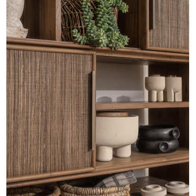 Armoire Grace avec 3 portes coulissantes et 1 tiroir