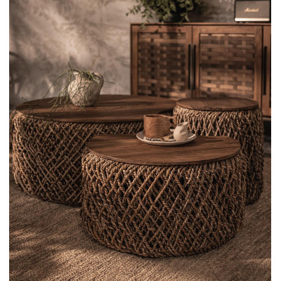 Lot de 3 tables basses Knut Padi B