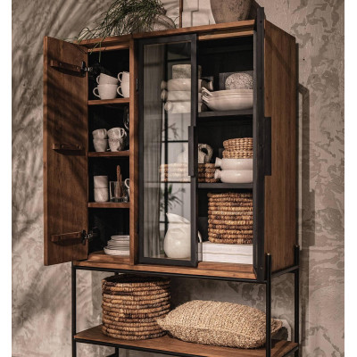 Armoire Outline avec 3 portes et 2 verres