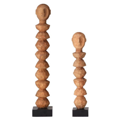 Lot de 2 statuettes Pebbles