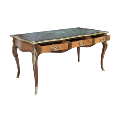 Bureau Louis XV à plateau vert