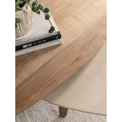 Lot de deux tables basses galet Bliss Mortex