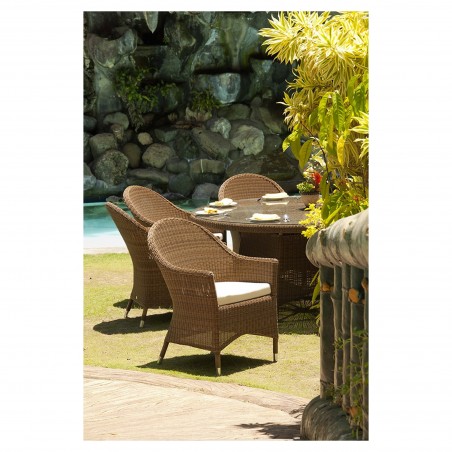 San Marino πολυθρόνα στρογγυλή πλάτη με μαξιλάρι