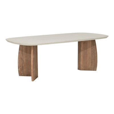 Τραπεζαρία Nova από teak και τραβερτίνη