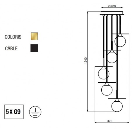 Viseća svjetiljka Cascade