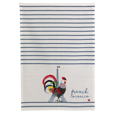 Francia Cocorico újrahasznosított tea törölköző