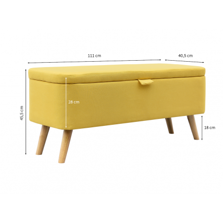 Polka end-of-bed bench with storage