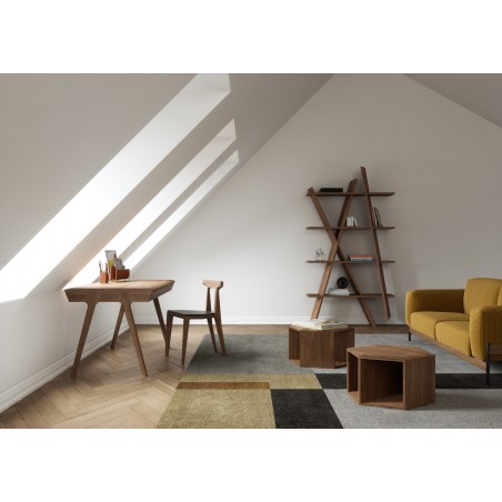 Hexa Walnut Coffee or Side Table