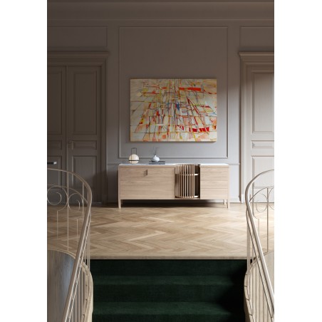 Carousel Sideboard in Oak and Marble