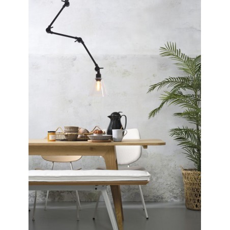 Amsterdam Clear Glass Pendant Wall Light