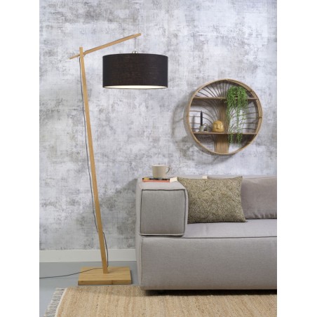 Andes Floor Lamp in Natural Bamboo and Linen