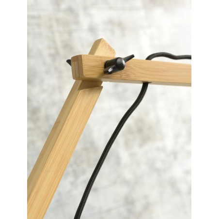 Andes Wall Lamp in Natural Bamboo and Linen with Two Joints