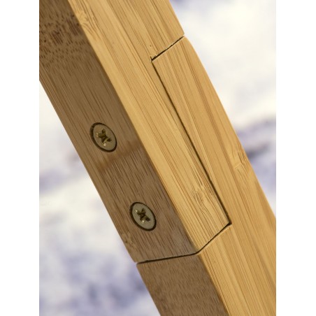 Annapurna Floor Lamp in Natural Bamboo and Linen