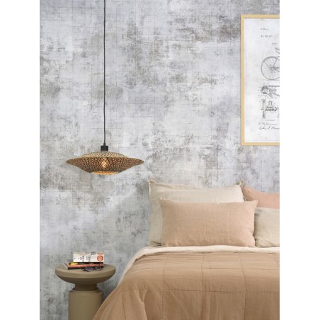 Bali Pendant Light in Natural Bamboo and Iron