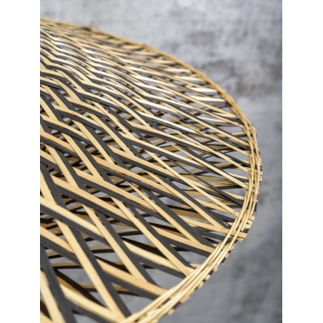 Bali Pendant Light in Natural Bamboo and Iron