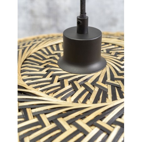 Bali Pendant Light in Natural Bamboo and Iron