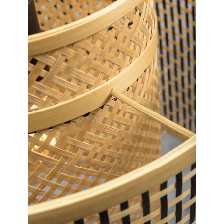 Bhutan Pendant Light in Bamboo and Iron