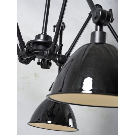 Amsterdam Iron Pendant Light with 5 Lampshades