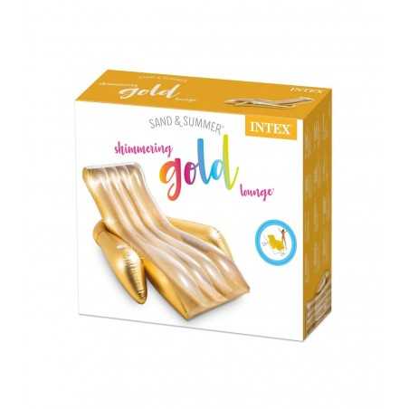 Golden Inflatable Pool Lounge Chair