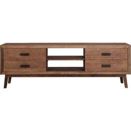 Vintage TV Stand with 4 Drawers