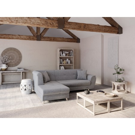 Forty left-hand convertible fabric corner sofa