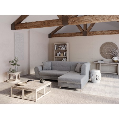 Forty right-hand convertible fabric corner sofa