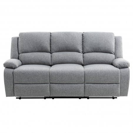 9121 Manual 3-Seater Fabric Relaxation Sofa