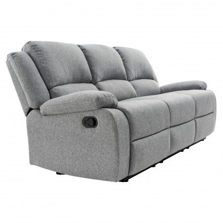 9121 Manual 3-Seater Fabric Relaxation Sofa